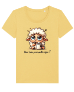 Oare beau prea multă cafea? Tricou mânecă scurtă guler larg fitted Damă Expresser