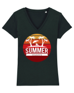 Summer Holidays Sunset Tricou mânecă scurtă guler V Damă Evoker