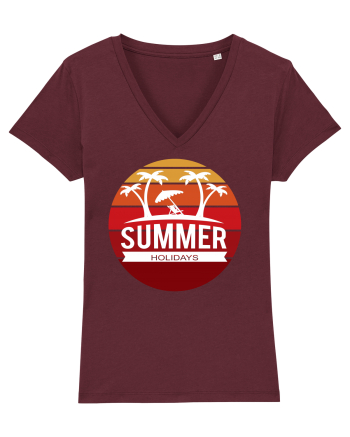 Summer Holidays Sunset Burgundy
