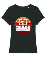 Summer Holidays Sunset Tricou mânecă scurtă guler larg fitted Damă Expresser