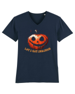 LET`S GET SMASHED! - Sa ne facem praf! DOVLEAC / PUMPKIN Tricou mânecă scurtă guler V Bărbat Presenter
