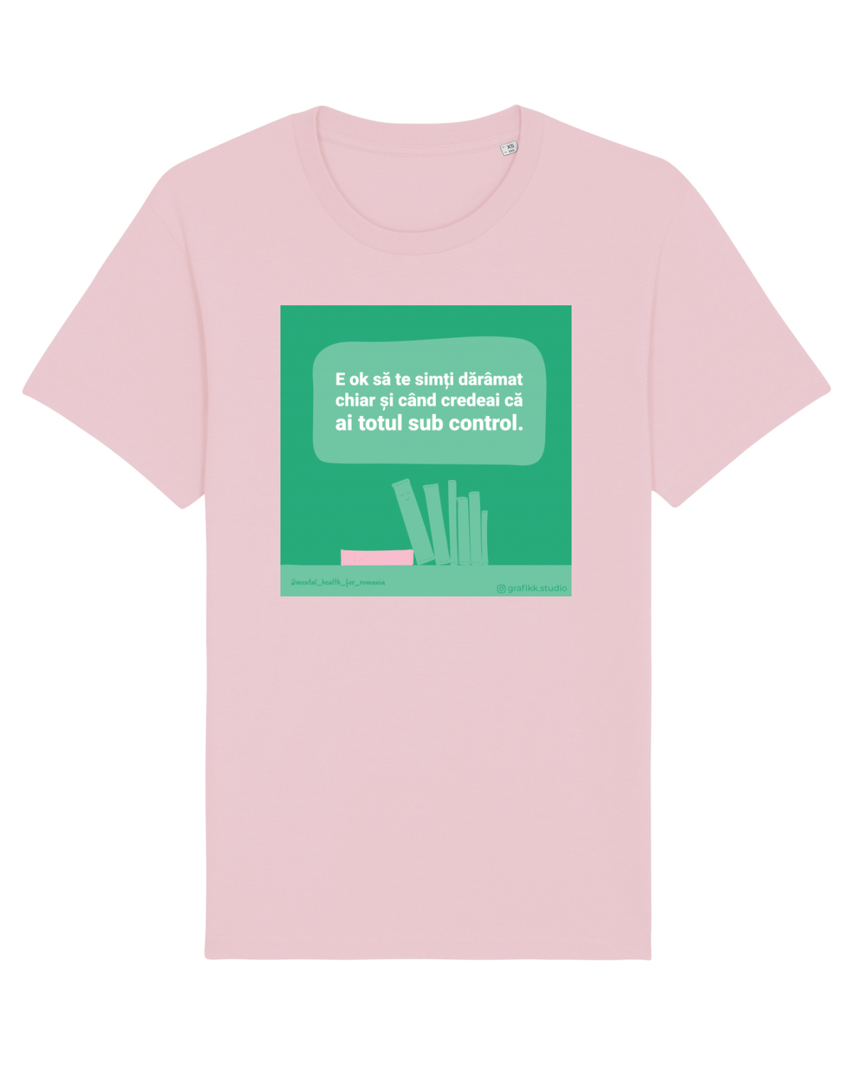 Tricou mânecă scurtă Unisex Rocker Cotton Pink