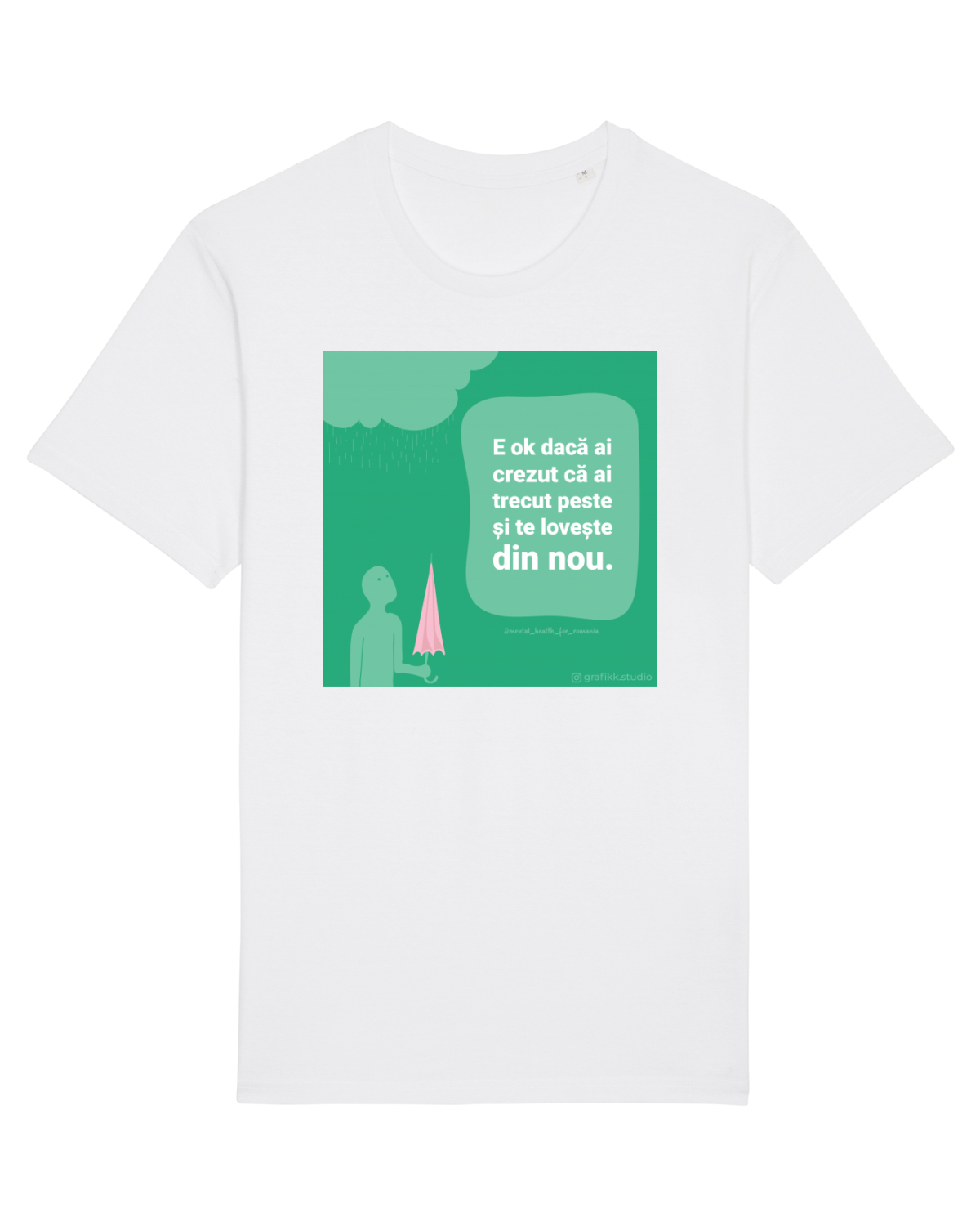 Tricou mânecă scurtă Unisex Rocker White