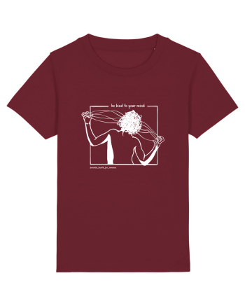Be kind to your mind negru Burgundy