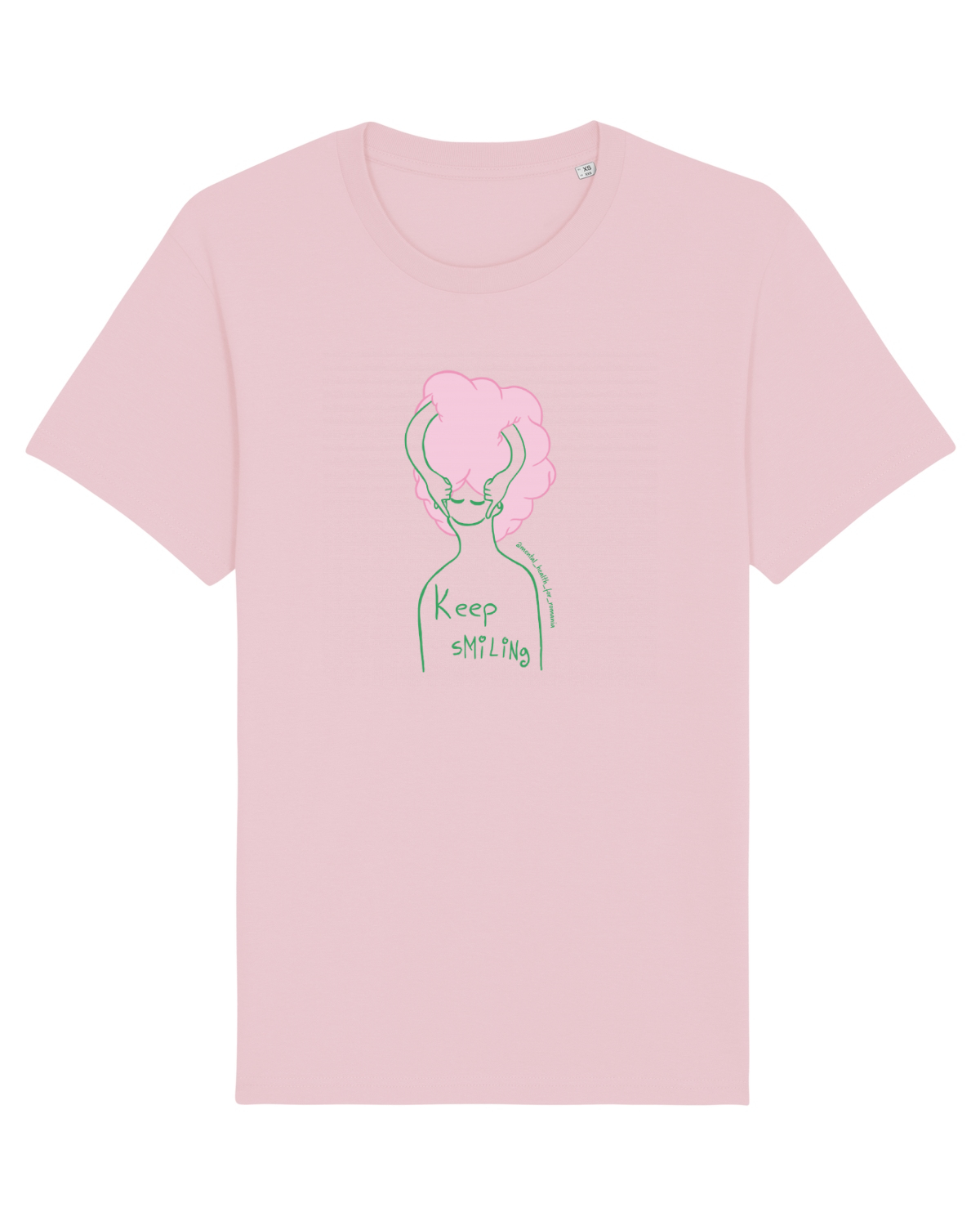 Tricou mânecă scurtă Unisex Rocker Cotton Pink