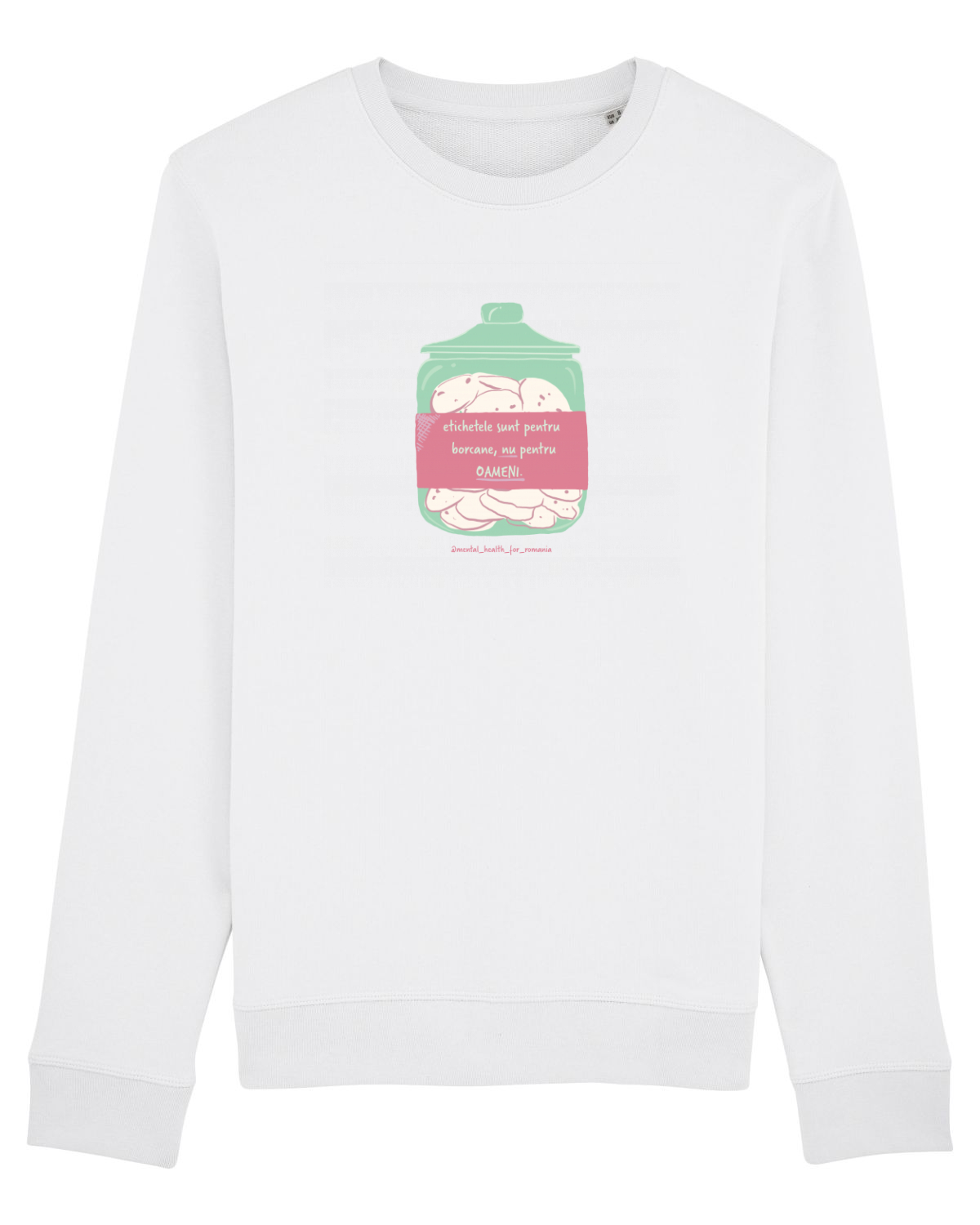 Bluză mânecă lungă Unisex Rise White