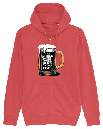 More Beer less Fear Carmine Red