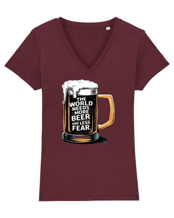 More Beer less Fear Burgundy