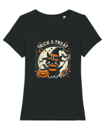 Trick and treat Tricou mânecă scurtă guler larg fitted Damă Expresser