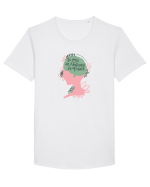 Ai grijă de sănătatea ta mintală Tricou mânecă scurtă guler larg Bărbat Skater