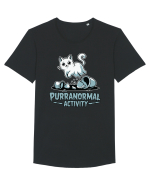 Purranormal Activity Cat Ghost Halloween Scary Tricou mânecă scurtă guler larg Bărbat Skater