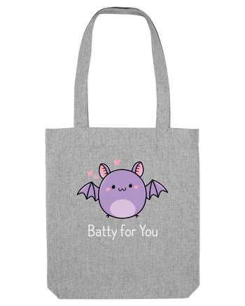 Batty For You Halloween Bat Heather Grey