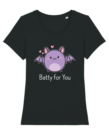 Batty For You Halloween Bat Black