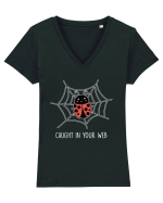 Caught In Your Web Funny Tricou mânecă scurtă guler V Damă Evoker