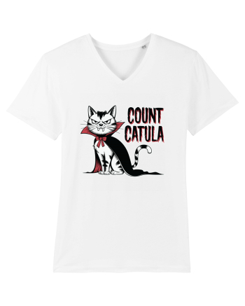 Count Catula Funny Halloween Cat White