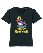 Count Quackula Funny Duck Halloween Tricou mânecă scurtă guler V Bărbat Presenter