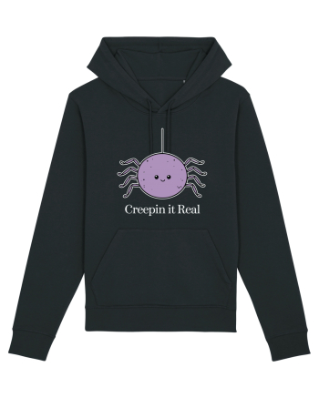Creepin' It Real Funny Halloween Spider Black