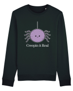 Creepin' It Real Funny Halloween Spider Bluză mânecă lungă Unisex Rise