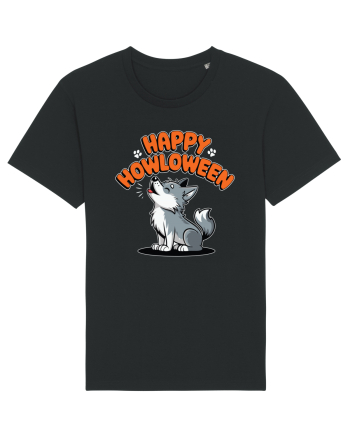 Happy Howloween Funny Halloween Wolf Black