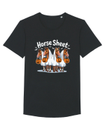 Horse Sheet Halloween Ghost Horse Tricou mânecă scurtă guler larg Bărbat Skater
