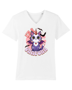 Pisicorn Unicorn Vampurr Tricou mânecă scurtă guler V Bărbat Presenter