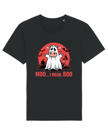 Moo ... I Mean, Boo Funny Ghost Cow Black