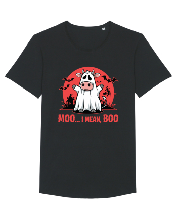 Moo ... I Mean, Boo Funny Ghost Cow Black