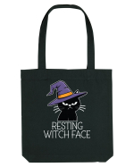 Resting Witch Face Halloween Cat Sacoșă textilă