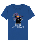 Resting Witch Face Halloween Cat Tricou mânecă scurtă  Copii Mini Creator