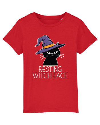 Resting Witch Face Halloween Cat Red