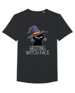 Resting Witch Face Halloween Cat Tricou mânecă scurtă guler larg Bărbat Skater