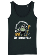 The Horrors Are Neverending Yet I Remain Silly Funny Frog Witch Halloween Maiou Damă Dreamer