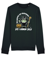 The Horrors Are Neverending Yet I Remain Silly Funny Frog Witch Halloween Bluză mânecă lungă Unisex Rise