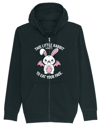 This Little Rabbit Wants to Eat Your Face Funny Halloween BatRabbit Black