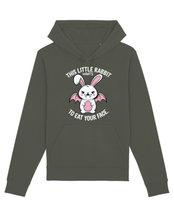 This Little Rabbit Wants to Eat Your Face Funny Halloween BatRabbit Khaki