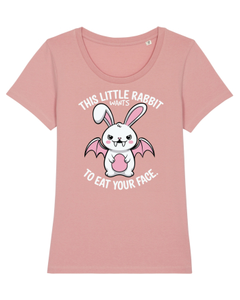 This Little Rabbit Wants to Eat Your Face Funny Halloween BatRabbit Canyon Pink