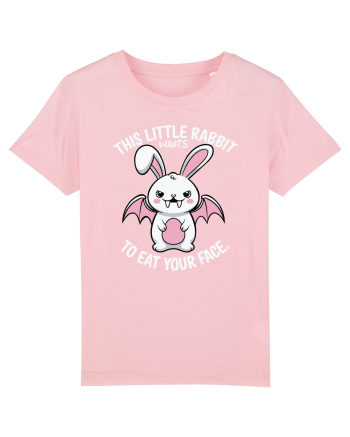 This Little Rabbit Wants to Eat Your Face Funny Halloween BatRabbit Cotton Pink
