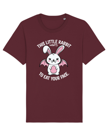 This Little Rabbit Wants to Eat Your Face Funny Halloween BatRabbit Burgundy
