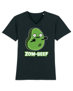 Zombeef Halloween Funny Zombie Meat Tricou mânecă scurtă guler V Bărbat Presenter