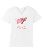 Porc Tricou mânecă scurtă guler V Bărbat Presenter