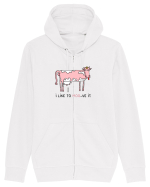 I like to MOO-ve it Hanorac cu fermoar Unisex Connector