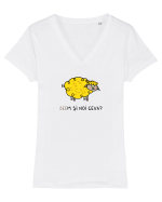 BEEm și noi ceva? Tricou mânecă scurtă guler V Damă Evoker