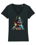 Freddy Krueger 3 Tricou mânecă scurtă guler V Damă Evoker