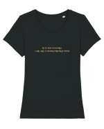 NU TE PUI CU POPORUL CARE ARE CA DESERT PREFERAT COLIVA Tricou mânecă scurtă guler larg fitted Damă Expresser