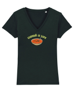 CIORBA IS LIFE / CIORBA E VIATA Tricou mânecă scurtă guler V Damă Evoker