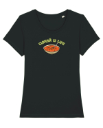CIORBA IS LIFE / CIORBA E VIATA Tricou mânecă scurtă guler larg fitted Damă Expresser