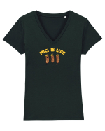 MICI  IS LIFE / MICII SUNT  VIATA Tricou mânecă scurtă guler V Damă Evoker