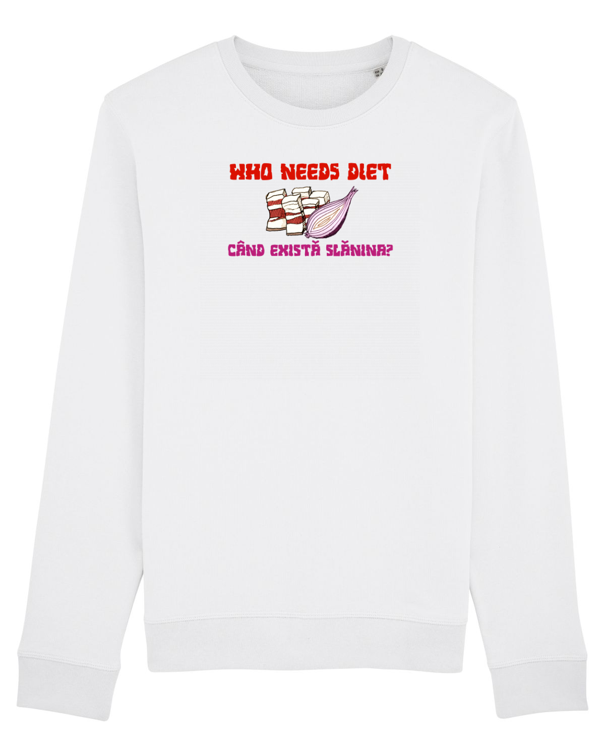Bluză mânecă lungă Unisex Rise White