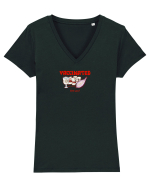 VACCINATED, ARE YOU? - Made in Romania Tricou mânecă scurtă guler V Damă Evoker