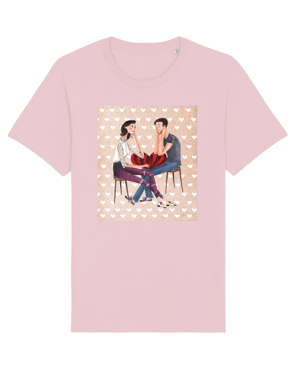Tricou mânecă scurtă Unisex Rocker Cotton Pink